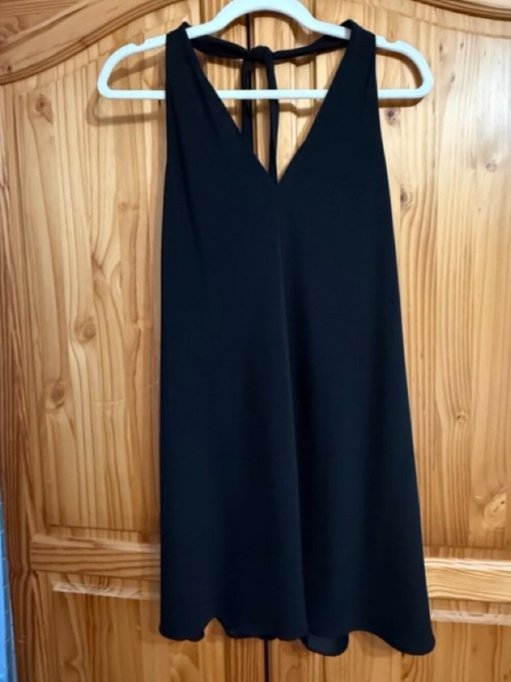 ZARA Black Satin Mini Dress-Size S